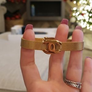 Gold Chanel watch bracelet